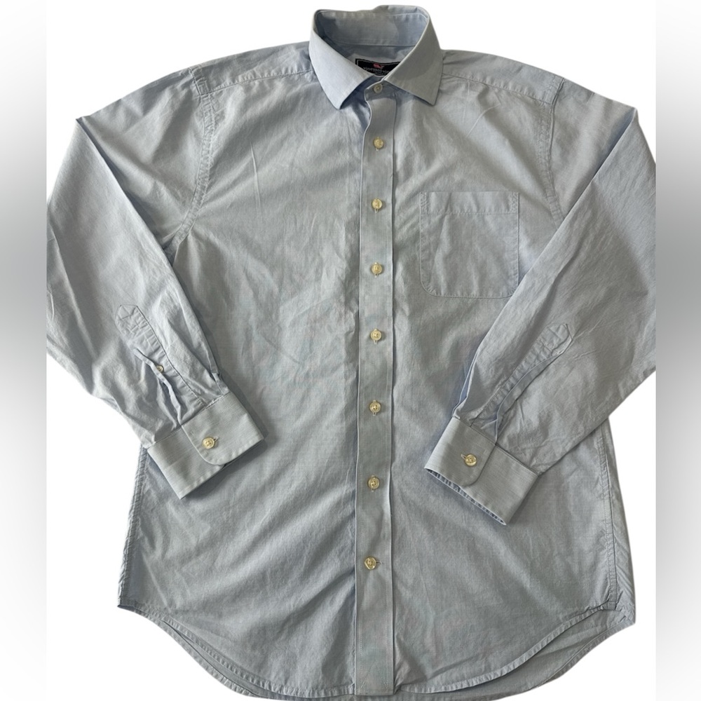 Vineyard Vines Men's Light Blue Button-Down Dress Shirt
